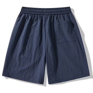 Shorts en nylon pour hommes, couleur bleu marine, taille mi-haute, pour l'été, idéal pour la gym et l'entraînement, service OEM - Product Image 2