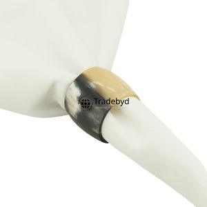 Anneau de serviette en corne écologique haut de gamme, fait main, élégant, pour la décoration de table, idéal pour les cadeaux Tradebyd - Product Image 3