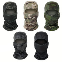 Cagoule tactique sans couture en maille respirante légère, masque intégral extensible unisexe pour l'extérieur, 100 % polyester
