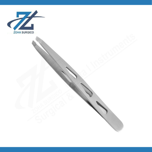 Pince à épiler professionnelle en acier inoxydable à pointe inclinée pour sourcils et cils, outil de maquillage multifonctionnel, fabriqué au Pakistan - Product Image 2