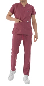 Conjunto de uniforme médico con logotipo personalizado para hombre, ropa médica de manga corta con cuello en V, ropa de enfermería para Hospital, médico, clínica, con bolsillos - Product Image 3