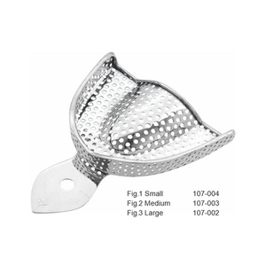 Bandeja de Impresión Perforada para Mandíbula Superior XL, Instrumento Quirúrgico Dental de Acero Inoxidable para Impresiones Dentales Precisas - Product Image 1