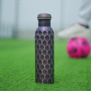 Eco-Friendly Modern American Style Customized Color Pure Plain Metal Copper <b>Bottle</b> with Lids for Drinking Water - Product Image 2