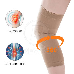 Quality Made Breathable Nylon/Polyester <b>Knee</b> Sleeves with Flexible Fit and Compression for Sports Training and Daily Activities - Product Image 3