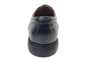Chaussures habillées pour hommes en cuir véritable noir, style Oxford, à bout pointu, à lacets, respirantes, pour le bureau et la carrière, couleur unie, toutes saisons - Product Image 3