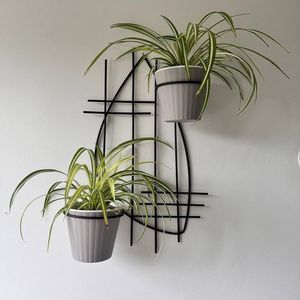 Macetero colgante de pared de hierro de estilo industrial de diseño moderno para decoración de sala de estar o casa de campo - Product Image 5