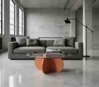 Table basse ronde pour salon, table basse pour canapé, ensemble de canapés de salon en velours de luxe, meubles de qualité supérieure, qualité d'exportation