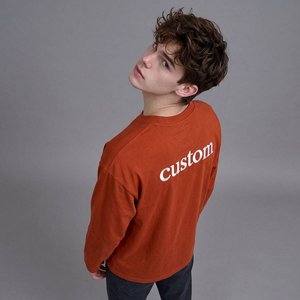 Men's White Long Sleeve Casual Tee 100% Cotton Cotton Fabric O Neck Straight Fit Basic Apparel Wholesale Factory Supply - Product Image 1