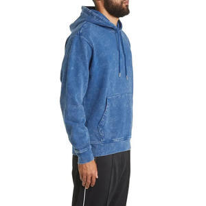 Sudadera con Capucha Estilo Vintage 2025 para Hombre, Alta Calidad, Rojo Deslavado, Efecto Ácido, 100% Algodón, Casual para Invierno - Product Image 3