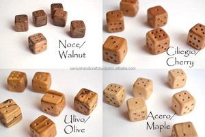 Xúc xắc bằng gỗ tự nhiên làm bằng tay ra khỏi Quả Óc Chó ô liu anh đào và Maple chơi game xúc xắc Ludo xúc xắc - Product Image 2