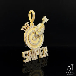 Colgante de Lujo con Forma de Flecha, Chapado en Oro Rosa de 18K, con Moissanita, Unisex, para Regalo - Product Image 2