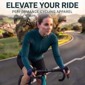 Maillot de cyclisme pour femmes, manches longues, poche arrière zippée, chemise de vélo de route, vêtements de sport légers, respirants, personnalisés, haut de cyclisme pour femmes - Product Image 6