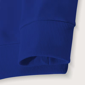 เสื้อสเวตเตอร์มีฮู้ดสีน้ำเงินล้วนสำหรับผู้ชายพร้อมกางเกงขาสั้นสีดำชุดกีฬาลำลองสวมใส่ในฤดูใบไม้ร่วง - Product Image 3