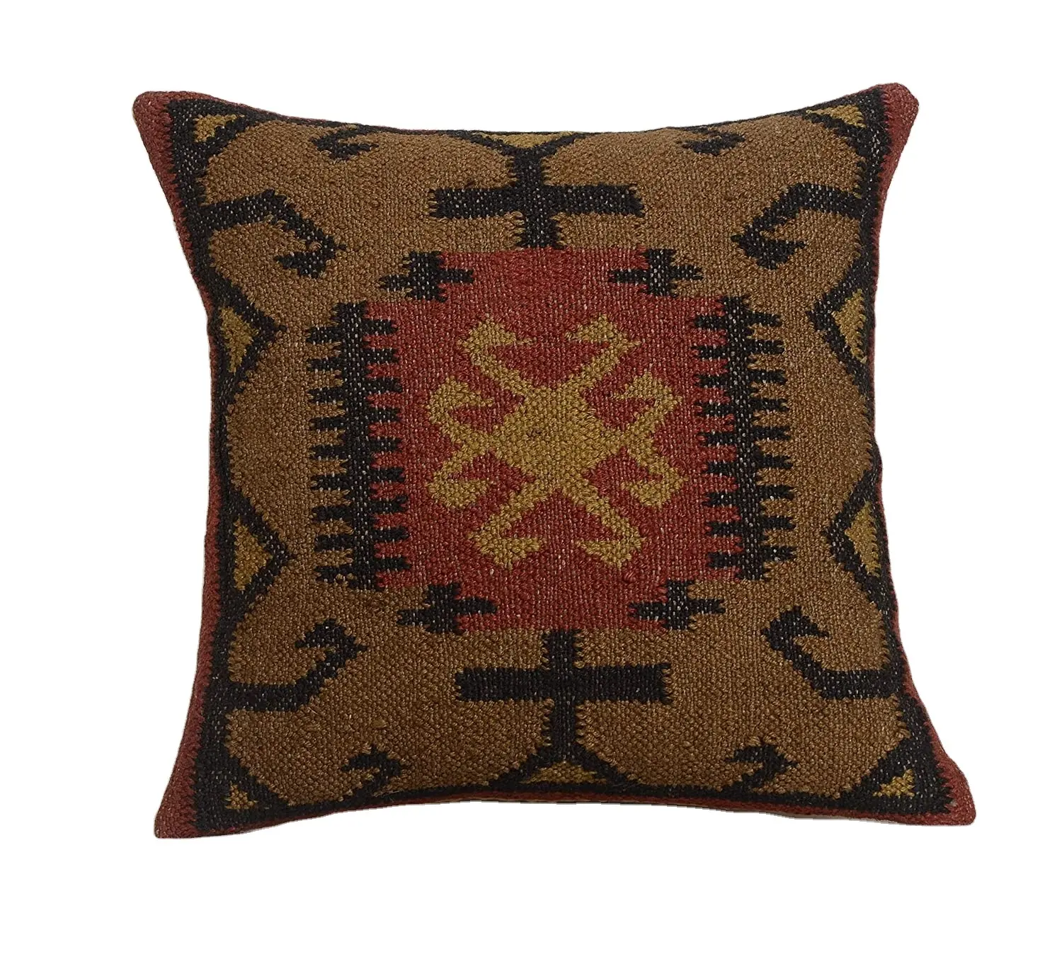 100% jüt el yapımı hint dekoratif minder örtüsü Bohemian Vintage Kilim dekoratif ev yastık kılıfı minder örtüsü s toptan OEM