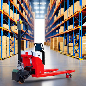 Vente en gros de 3 tonnes de Chine Kit de patins à roulettes transpalettes hydrauliques <span class=keywords><strong>Cric</strong></span>-palette à main Manette de vitesse latérale électrique Pneus en polyuréthane debout - Product Image 1