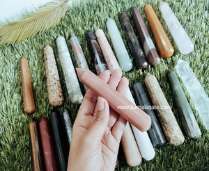 เครื่องนวดหินควอตซ์คริสตัลเหลี่ยมเพชรพลอยหินกึ่งมีค่าสำหรับการบำบัดและนวดพลอยทำด้วยมือ - Product Image 3
