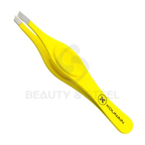 Pinzas Profesionales para Cejas con Punta Inclinada y Agarre Ergonómico de Goma para Depilación de Precisión y Cuidado Facial - Product Image 3