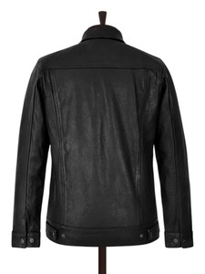 เสื้อแจ็คเก็ตหนังทรงทรัคเกอร์สำหรับผู้ชาย - Product Image 3