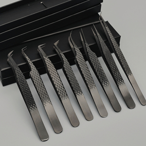 Pinzas Aplicadoras de Pestañas Profesionales Kaamir, Antimagnéticas, Punta Suave de 10 mm, Acero Inoxidable, Mango Cómodo, Alta Calidad - Product Image 1