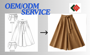 Waist <b>Skirt</b> Wide Leg High Pants Vietnam clothing manufacturer OEM ODM Woman Clothes Customized Clothing Wholesale clothing - Product Image 4