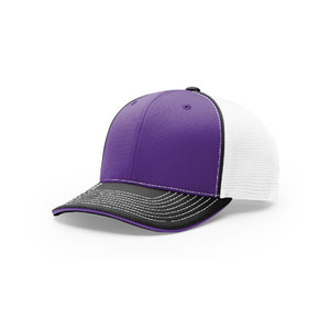 Casquette de sport bicolore style trucker avec logo ajustable, 6 panneaux, profil moyen, maille respirante, pour adulte, usage extérieur, fabriquée en usine au Vietnam - Product Image 4