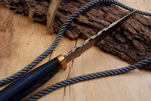 Couteau à lame fixe très vendu, couteau Bowie artisanal en acier Damas pour le camping en plein air - Product Image 4