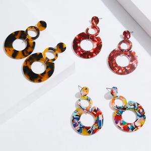 Boucles d'oreilles en résine époxy faites à la main, légères, artistiques, bijoux de mode, accessoire cadeau, qualité export, offre en gros - Product Image 6