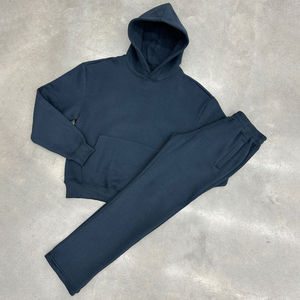 Ensemble de survêtement sportif d'hiver pour homme personnalisé, léger, en polyester/coton, 2 pièces, tissu respirant antibactérien, élastique - Product Image 3