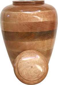 Urne pour cendres humaines Urne de haute qualité pour cendres humaines, fabriquée en bois naturel, avec un couvercle sécurisé, magnifique récipient commémoratif - Product Image 3