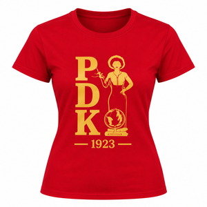 KDP Camiseta de algodón a la moda para mujer, camiseta de manga corta con cuello redondo y estampado gráfico de hermandad, cómoda y ligera, informal para mujer - Product Image 3
