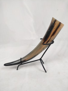 Authentic Handmade Organic Material <b>Drinking</b> Horn Display <b>Stand</b> Eco-Friendly Painted Animal Style Natural Viking Feasts Custom - Product Image 3