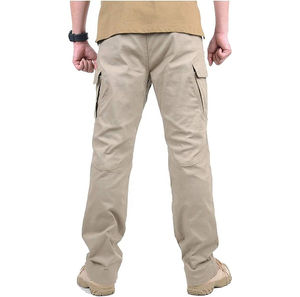 Pantalones Tácticos Cargo para Hombre con Múltiples Bolsillos, Transpirables, Color Oliva, para Senderismo, con Decoración de Botones, Estilo Plano - Product Image 3