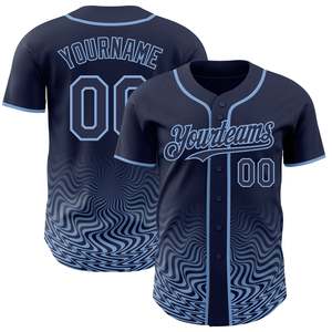 Maillot de baseball à marque privée, vêtements de sport professionnels, polyester 160 GSM, logo personnalisé, nom et numéro de l'équipe, idéal pour l'été - Product Image 1