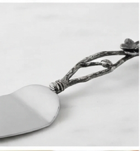 Handmade Stainless Steel <b>Cake</b> Knife With Twig Floral Handle Irregular Shape Decorative <b>Cake</b> Server For <b>Wedding</b> Use And Parties - Product Image 2