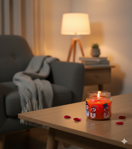 เทียนหอมถั่วเหลือง Festive Glow เป็นมิตรกับสิ่งแวดล้อม เหมาะสำหรับตกแต่งบ้าน ของขวัญ จัดโต๊ะเทศกาล ฉลองฮาโลวีนและคริสต์มาส - Product Image 2