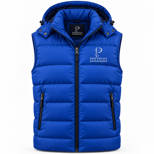 Gilet matelassé respirant et imperméable en toile anti-plis pour homme avec fermeture éclair, sans manches, style débardeur, vêtement d'extérieur - Product Image 1
