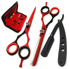 Ensemble d'outils de barbier ergonomiques en acier inoxydable tranchant pour la coiffure professionnelle, accessoires de coupe de cheveux de haute qualité pour salon - Product Image 5