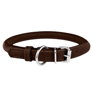 Collier universel en cuir pour chien, avec boucles en métal, corde ronde, accessoire pour animaux de compagnie, vente en gros - Product Image 1