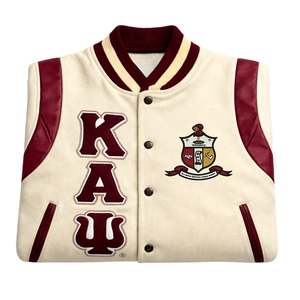 Chaqueta Universitaria de Lana Kappa Alpha Psi Krimson & Kream, Ropa de Fraternidad Griega con Estilo Universitario Clásico y Comodidad Premium - Product Image 6
