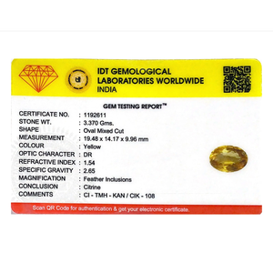 Certified Natural Citrine Gemstone-16.85 Carat Pear Cut-Wholesale Quality - Product Image 4