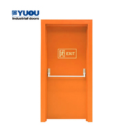 Puerta de Acero Cortafuego Grado Industrial con Ventana de Vidrio Templado para Hoteles y Edificios Comerciales