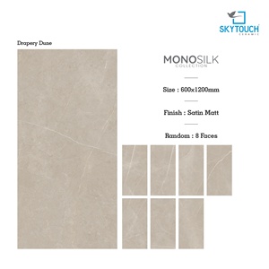 Promotion Stock : Carreaux de Sol et Mur en Porcelaine Polie Effet Marbre Brun Glacé 60x120 à Motif Aléatoire pour Salle de Bain - Product Image 3