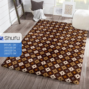 Tapis antidérapant et antiallergique en polyester de haute qualité motif abstrait doux et confortable haute densité pour le bureau à domicile - Product Image 5