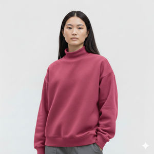 Womens <b>mock</b> neck winter sweatshirt made for warmth and comfort featuring versatile design suitable for casual wear and layering - Product Image 1