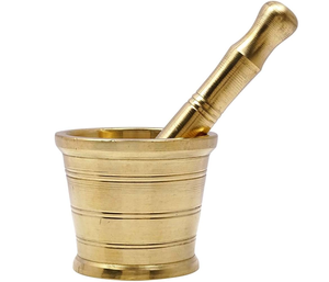 Brass Mortar And Pestle 3 Pieces Different Sizes <b>Engraved</b> Logo Design Herb Spice <b>Tools</b> Crushing and Grinding Spice Mortar Pestle - Product Image 2