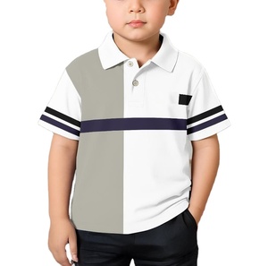 T-shirt d'été pour enfants en coton 100% de haute qualité, impression personnalisée du logo, t-shirt pour enfants, uniforme scolaire, hauts pour garçons, polo, fournisseur du Bangladesh - Product Image 1