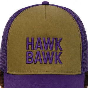 หมวกตาข่ายทรง Trucker สีขาวดำ ปักลายด้านหน้า ปรับขนาดได้ 6 แผงด้านหน้า หมวกปรับขนาดได้สำหรับทุกเพศ หมวกลำลอง - Product Image 5