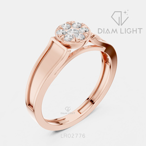 Bague de fiançailles en or blanc 14 carats avec diamant de laboratoire rond de 0,202 carats, certifiée IGI, bijoux fins pour femmes, cadeau - Product Image 4