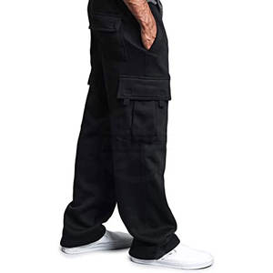 Pantalon de jogging Baggy taille haute personnalisé pour hommes pantalon de survêtement évasé à jambes larges pantalon de survêtement 100% coton éponge pantalon de survêtement évasé - Product Image 1