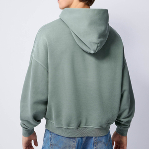 Sudadera con capucha de algodón 100% con cremallera completa, estilo vintage lavado, DTF, para colores surtidos, de alta calidad, con logotipo personalizado, para venta al por mayor - Product Image 2